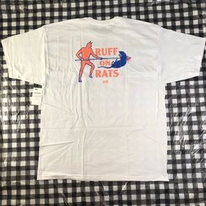 Never Made NM Ruff On Rats White With Tags T shirt